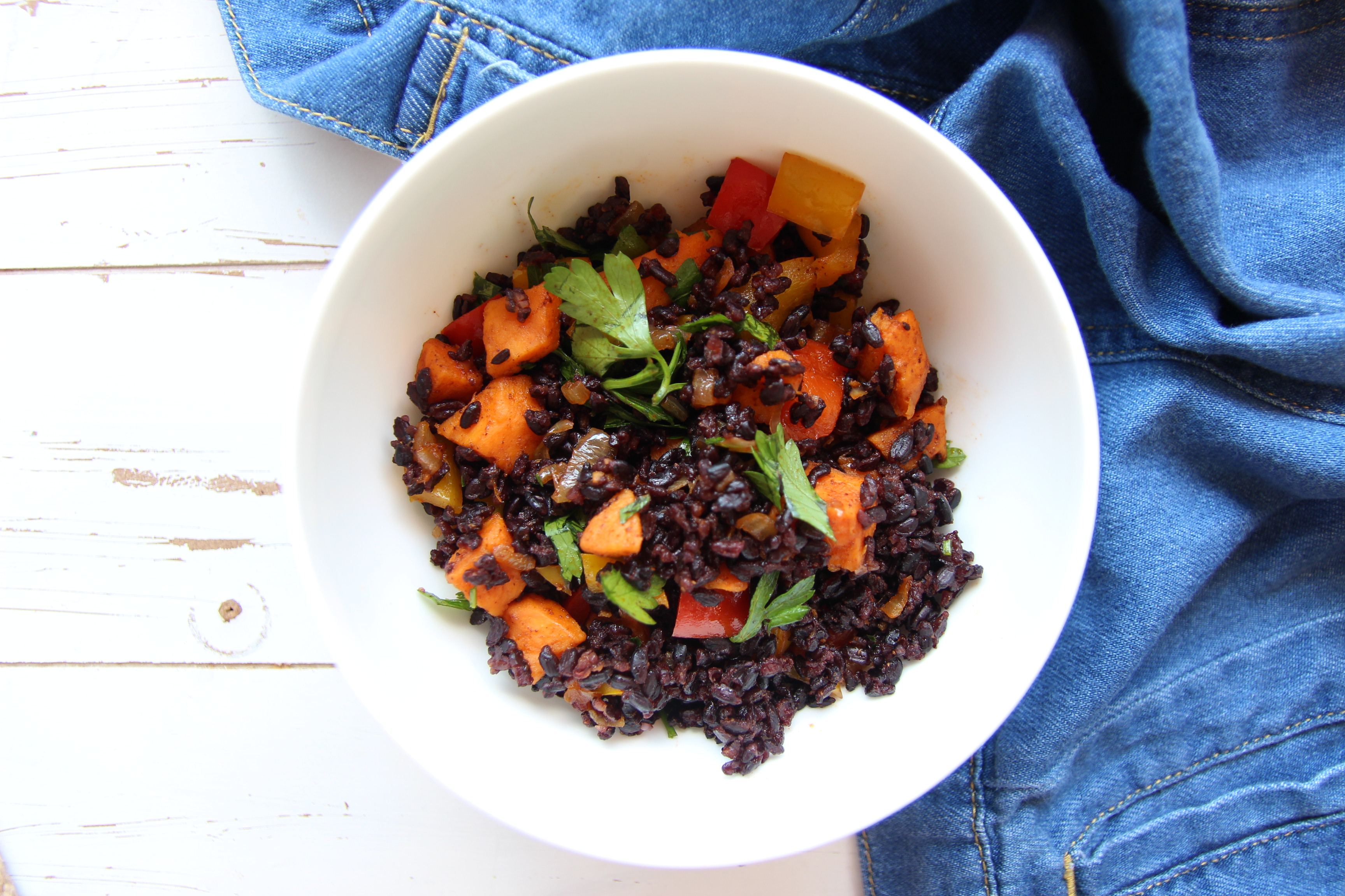 BLACK RICE WITH VEGETABLES
