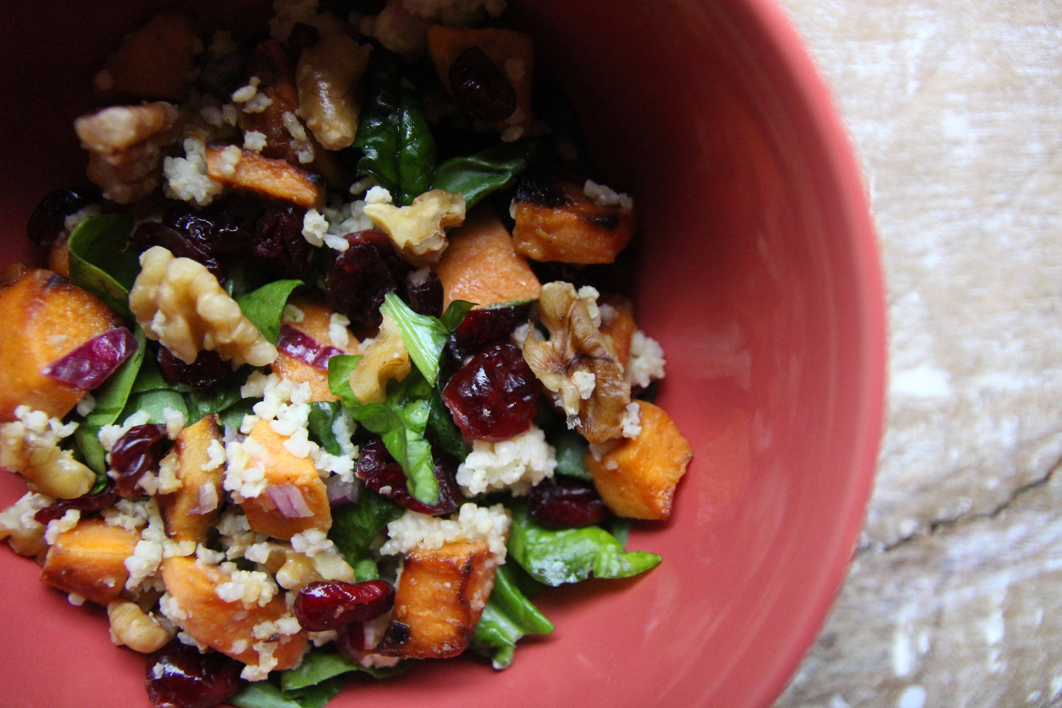 MILLET WITH SWEET POTATOES AND CRANBERRIES