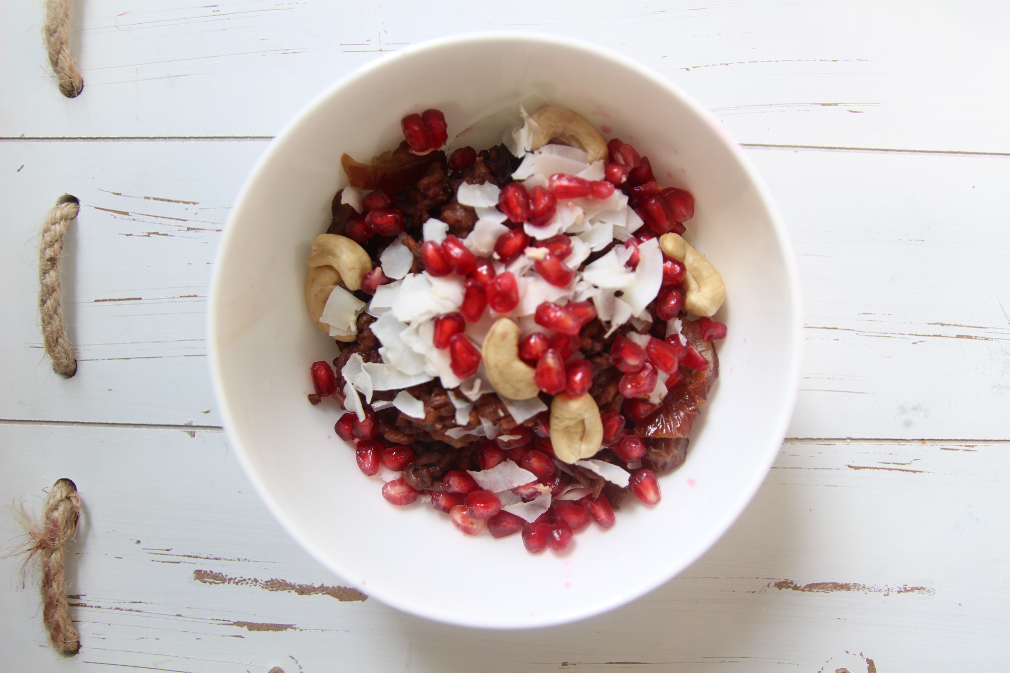 CHOCOLATE RICE WITH POMEGRANATE