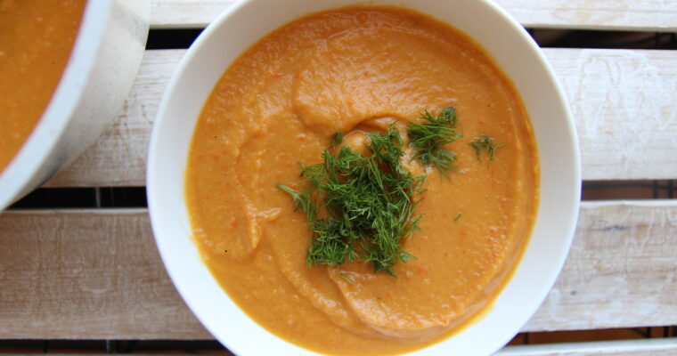 Roasted Sweet Potato and Carrot Soup 