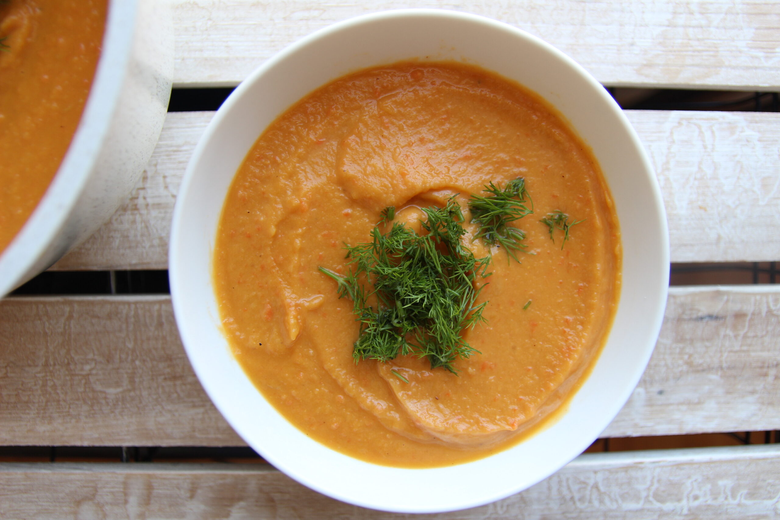 Roasted Sweet Potato and Carrot Soup 